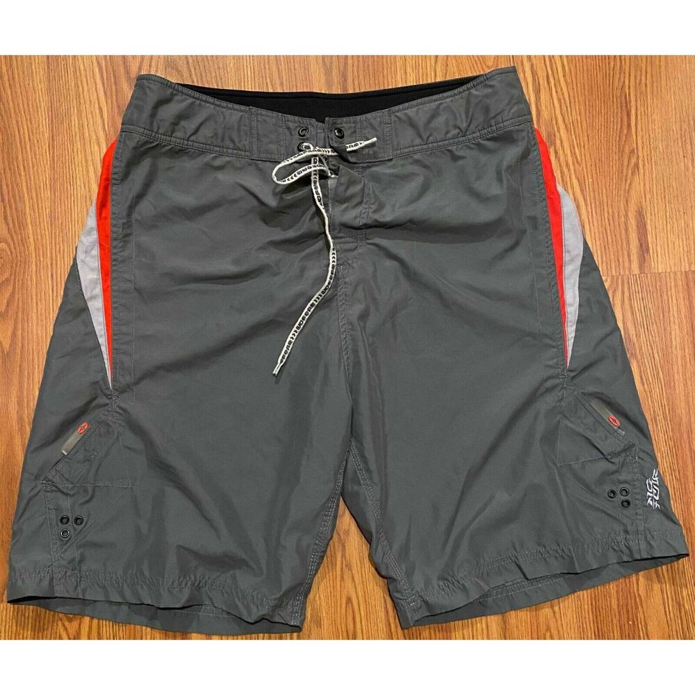 Vtg No Fear Board Shorts Mens 38 9" Beach Swim Trunks Drawstring Pocket Y2K